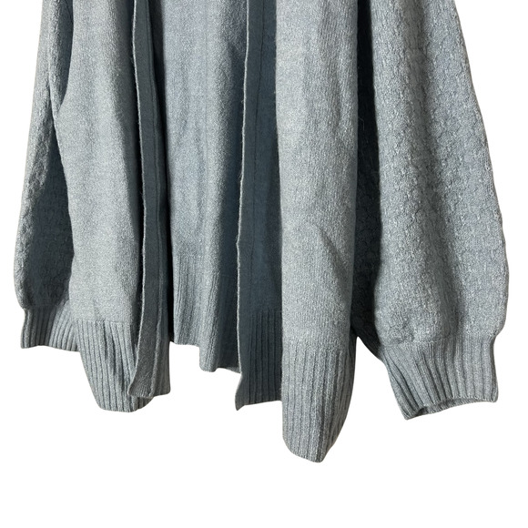 ALL WORTHY HUNTER MCGRADY Cardigan Novelty Stitch Dusty Blue 1X - Picture 3 of 6